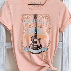Nashville Tennessee Music City Graphic Tee, Southern, Country Music Tshirt